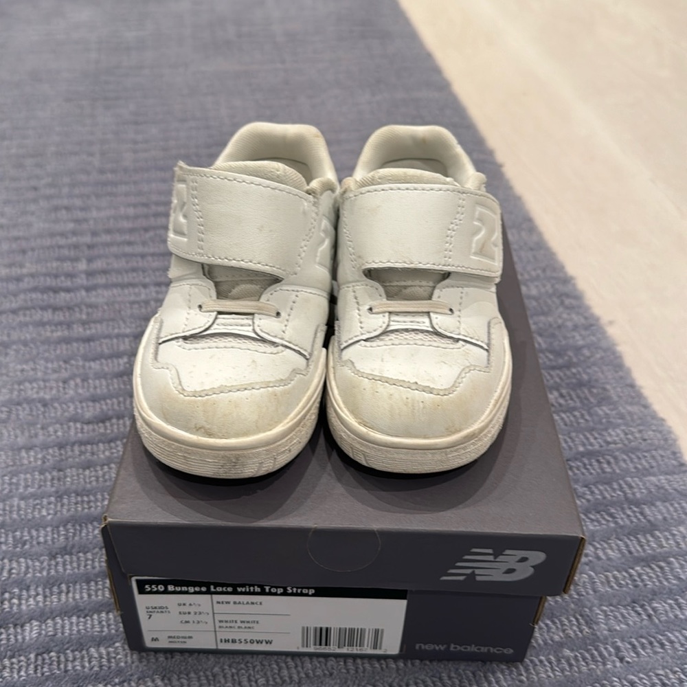 New Balance Toddler 550s in White